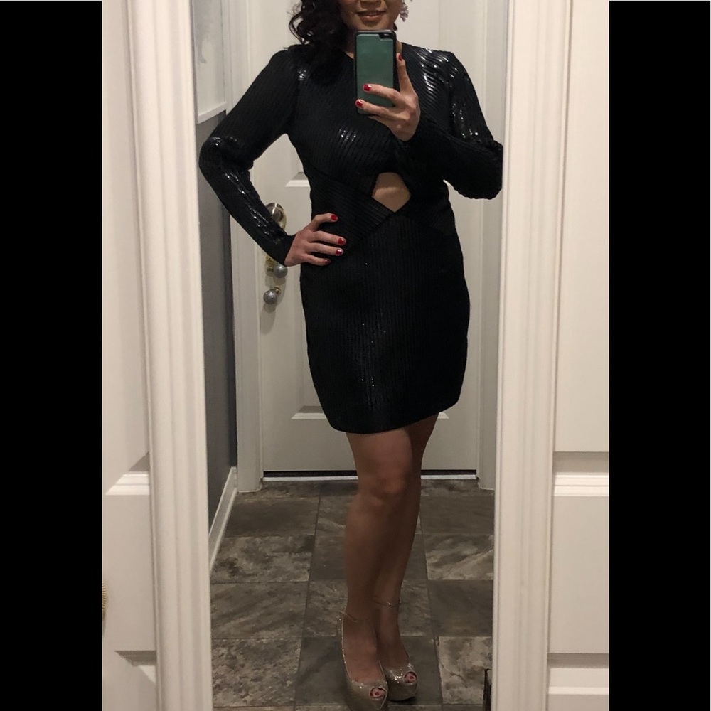 Express Full Sequined Party Dress